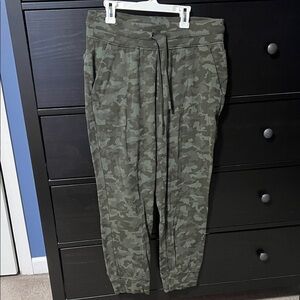 Women’s Olive Green Camo Jogger Pants